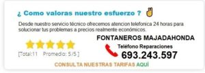 fontanero Majadahonda precio