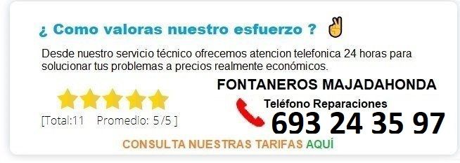 fontanero Majadahonda precio